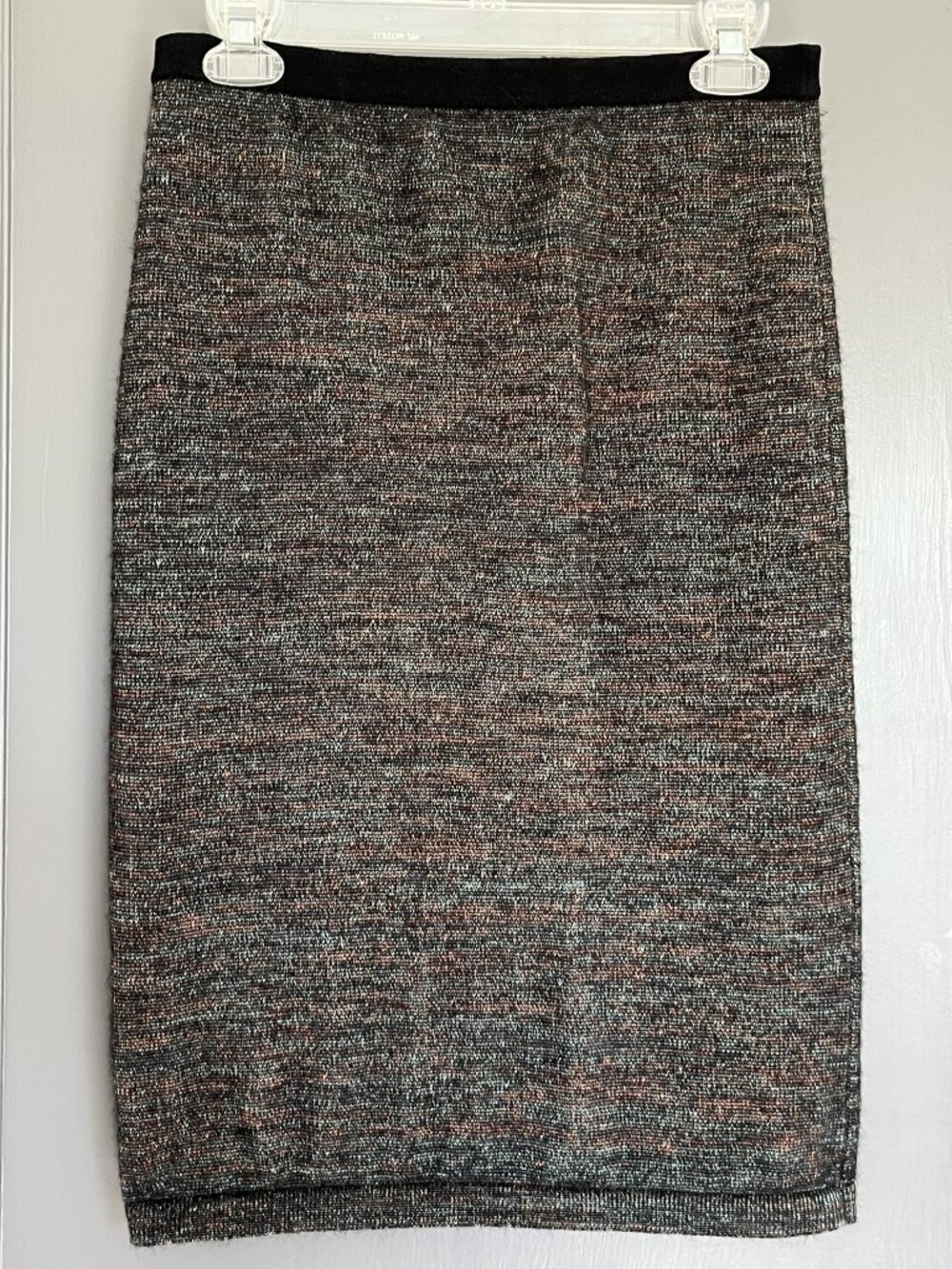 Peruvian Connection Cotton Alpaca Blend Skirt Black Multi Sz Small Quiet Luxury